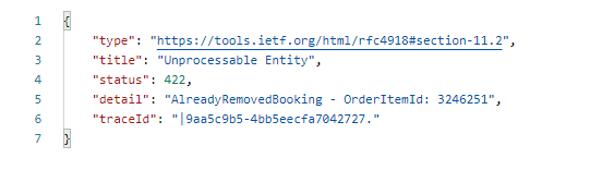 api error response
